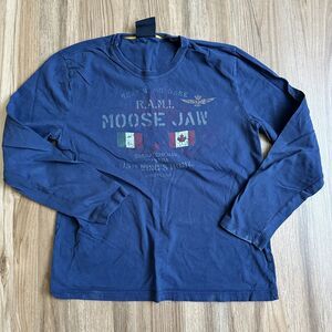 Aeronautica Militare Cristiano Di Thiene Air Blue Long Sleeve Men's T-Shirt XL